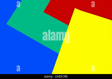 Abstract colorful yellow, red, green, blue paper color background and texture. Stock Photo