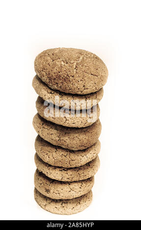oatmeal cookies on the white Stock Photo