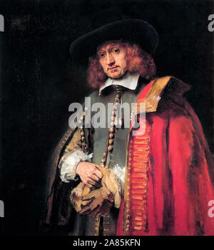 Rembrandt van Rijn, Jan Six (1618-1700), portrait painting, 1654 Stock Photo