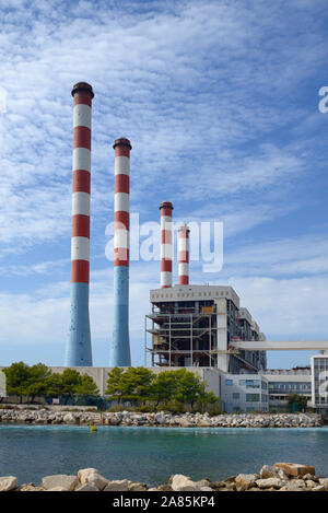 Eléctricité de France (EDF) Thermal Power Station Ponteau Martigues Bouches-du-Rhône Provence France Stock Photo