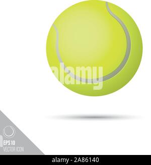 Smooth style tennis ball icon. Sports equipment vector illustration. Stock Vector