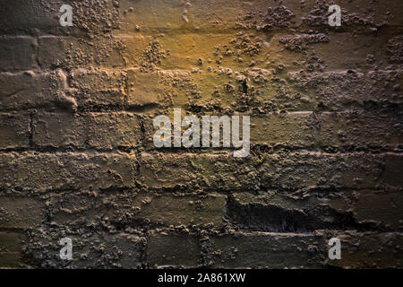 painted wall of bricks Stock Photo
