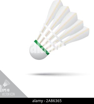 Smooth style badminton shuttlecock icon. Sports equipment vector illustration. Stock Vector