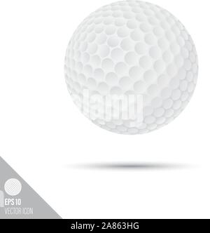 Smooth style golf ball icon. Sports equipment vector illustration. Stock Vector