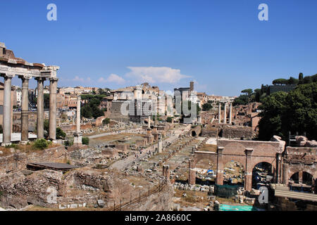 Forum romanum. Ancient ruins in Rome, Italy Stock Photo