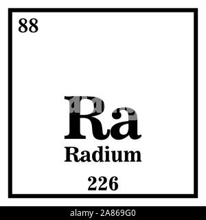 Radium Periodic Table of the Elements Vector illustration eps 10. Stock Vector