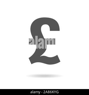 Vector Illustration of pound icon on white background. EPS 10 Stock Vector