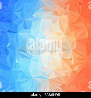 blue and orange colors. abstract vector background. triangular pattern. geometric design. Stock Vector