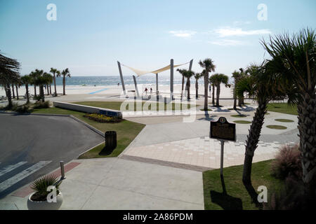 Winter beach scene at Gulf Shores, Alabama, USA. Stock Photo