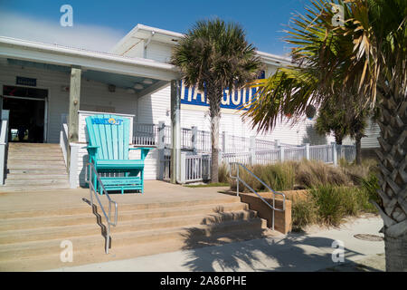 Winter beach scene at Gulf Shores, Alabama, USA. Stock Photo