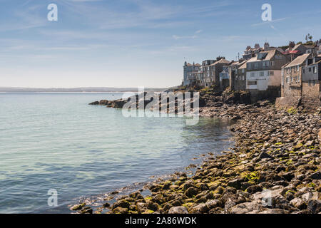 Summer in the popular seaside resort of St Ives, Cornwall. Stock Photo