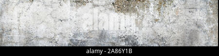 Texture of old, grungy, gray and white concrete or cement wall for background Stock Photo