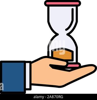 Hourglass design, Time tool instrument second deadline measure and measure theme Vector illustration Stock Vector