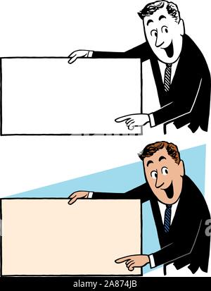 Vector Businessman Cartoon Character Holding Placard Angry and Sad ...