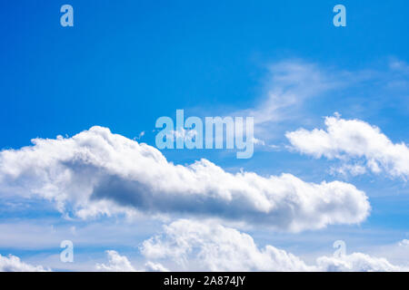 White Clouds on a Sunny Day Stock Photo