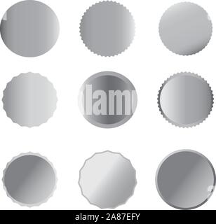 white and black banner on white background. gray price tags, labels, stickers and ribbons. Stock Vector