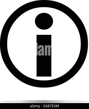 information icon on white background. information sign. flat style. Stock Vector