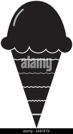 ice cream icon on white background. flat style. icecream icon for your web site design, logo, app, UI. ice cream cone symbol. Stock Vector