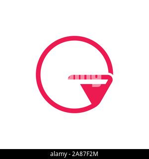 abstract letter g triangle arrow up logo vector Stock Vector