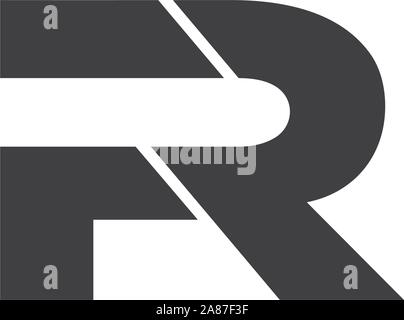 letter pr geometric linked simple logo Stock Vector