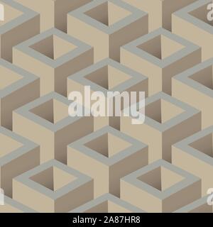 Cube 3D abstract background. Decorative design vector and illustration Stock Vector