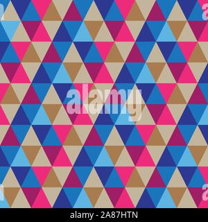 Seamless colorful triangle pattern background. Decorative abstract design vector and illustration Stock Vector