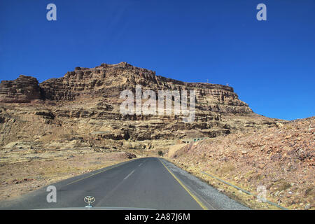 Kawkaban village in mountains, Yemen Stock Photo