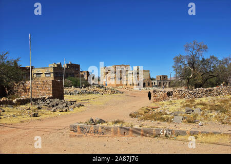 Kawkaban village in mountains, Yemen Stock Photo