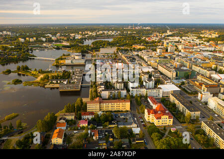 Aerial photo of the city of Oulu in Finland Stock Photo