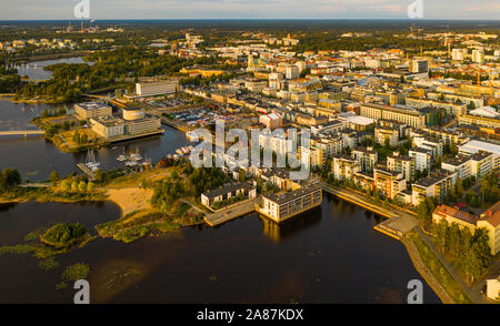 Aerial photo of the city of Oulu in Finland Stock Photo