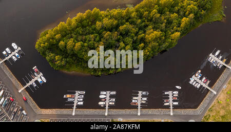 Aerial photo of marina in Oulu, Finland Stock Photo