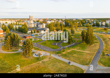 Aerial photo of the city of Oulu in Finland Stock Photo