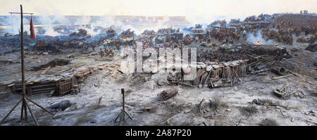 Sevastopol, Crimea, Russia - July 24, 2019: Panorama of the defense of Sevastopol in the Crimean War, Crimea Stock Photo