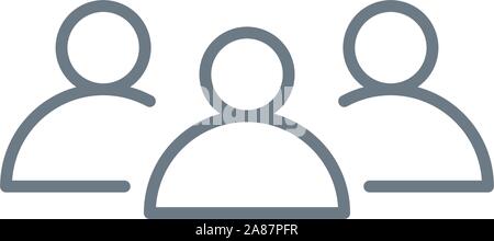 people line icon, leader outline linear pictogram. Editable stroke. Stock Vector illustration isolated on white background. Stock Vector