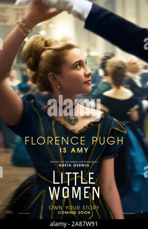 RELEASE DATE: December 25, 2019 TITLE: Little Women STUDIO: Columbia Pictures DIRECTOR: Greta Gerwig PLOT: Four sisters come of age in America in the aftermath of the Civil War STARRING: FLORENCE PUGH as Amy March. Poster Art. (Credit Image: © Columbia Pictures/Entertainment Pictures) Stock Photo