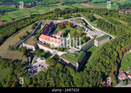 Wulzburg, pentagonal bastion plant, near Weissenburg, Altmuehltal natural preserve, Middle Franconia, Franconia, Bavaria, Germany Stock Photo