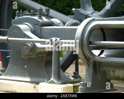 Details of an old steam engine in Muelheim an der Ruhr Stock Photo