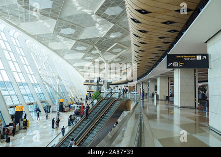 Baku, Azerbaijan, 25-05-2019 - Baku Heydar Aliyev International Airport interior Stock Photo