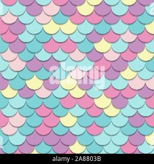 Fish scale seamless pattern. Traditional chinese sea wave ornament