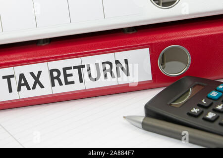 File folder for tax returns,office Stock Photo