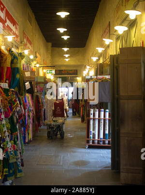 March 17, 2019: interior Souq Waqif considered one of best location for tourists in Doha and noted for selling traditional garments, spices, handicraf Stock Photo