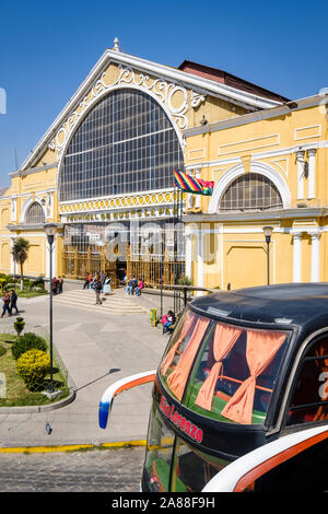 Bus Terminal or Terminal de Buses La Paz is the Bus Central Station in La Paz, Bolivia Stock Photo