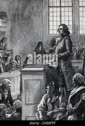 Trial of Louis XVI France December 1792 Stock Photo - Alamy