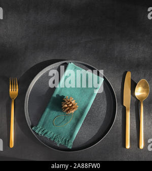 Table Set For Fine Holidays Dining Stock Photo