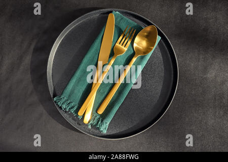 Table Set For Fine Holidays Dining Stock Photo