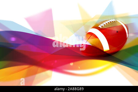 Football ball over a futuristic background is ready to crop for all your  social media, print or design needs. 3D Rendering Stock Photo - Alamy