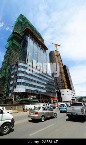 Zemen bank building in Addis Ababa. Stock Photo