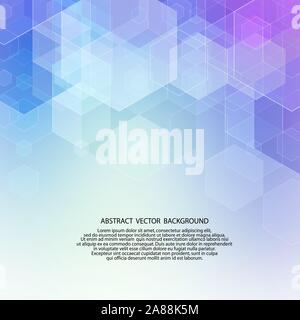 Abstract blue vector background.Blue hexagons and triangles. eps 10 Stock Vector