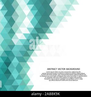 Abstract low poly background of triangles in blue colors. eps 10 Stock Vector