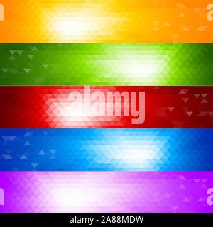 set of color triangles pattern. geometric background. eps 10 Stock Vector